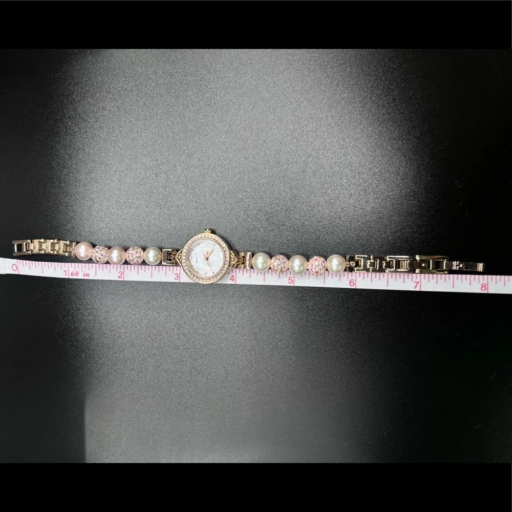 Sekonda Rose Gold Tone Watch & Pearl Bracelet Set New